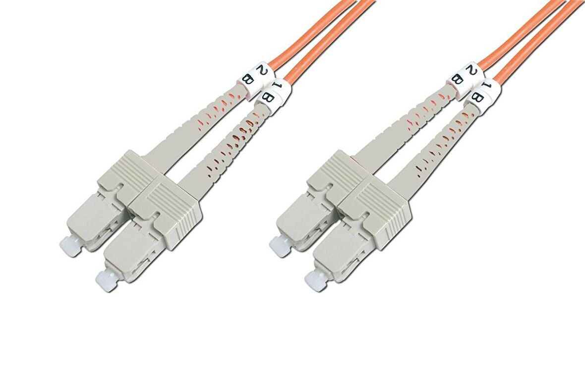 Beek SC-SC Fiber Optik Patch Kablo, Multimode OM 1 62.5/125 Duplex, 3.0mm, LSZH, 2 metre