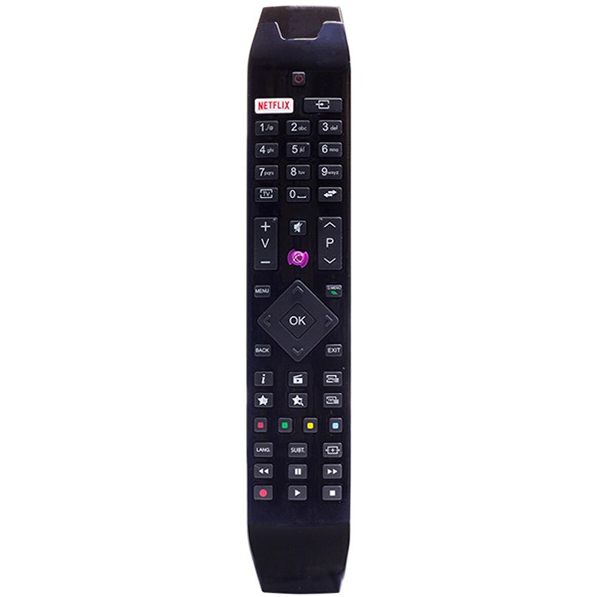 WEKO KL VESTEL NETFLIX-MOR TUŞLU YENİ ÜSTÜ CAMLI-HITACHI RC 49141 LED TV KUMANDA (40140=18391)