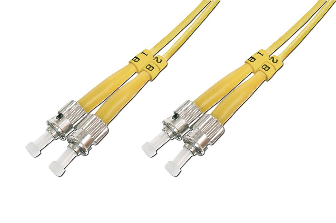 Beek ST-ST Fiber Optik Patch Kablo, 9/125 µ, Singlemode, 3.0mm, Duplex, OS2, LSZH, 1 metre