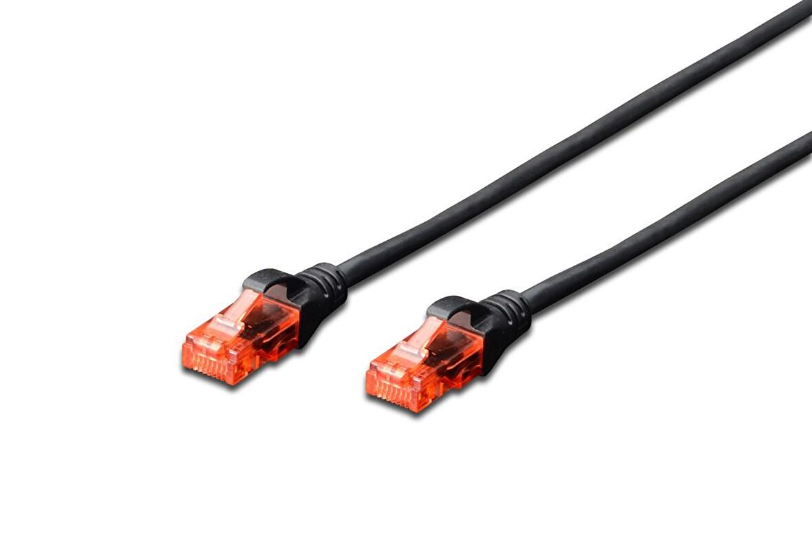 Beek CAT. 6 Patch Kablo, U/UTP, 0,5 metre, AWG 26, Siyah Renk, LSZH