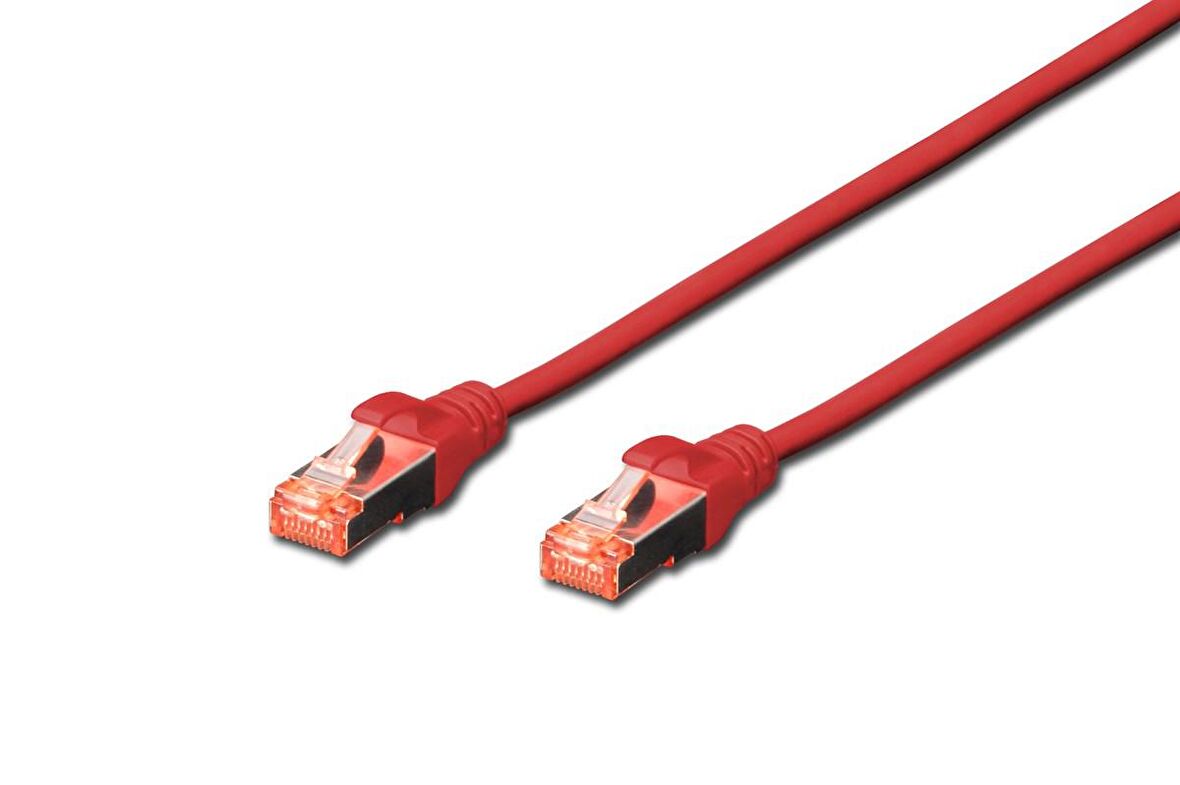 Beek CAT 6 SFTP/PIMF (Pairs In Metal Foil) Patch Kablosu, 1 metre, LSZH, AWG 26, Kırmızı Renk