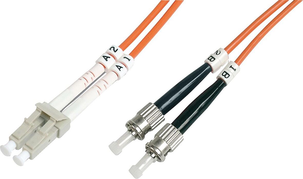 Beek LC-ST Fiber Optik Patch Kablo, Multimode OM 2 50/125 Duplex, 3.0mm, LSZH, 3 metre 