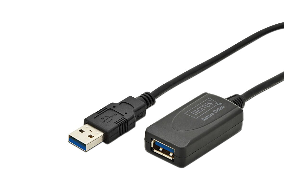 Digitus USB 3.0 Repeater / Uzatma Kablosu, USB A erkek / A dişi, 5 metre
Digitus USB 3.0 Active Extension Cable