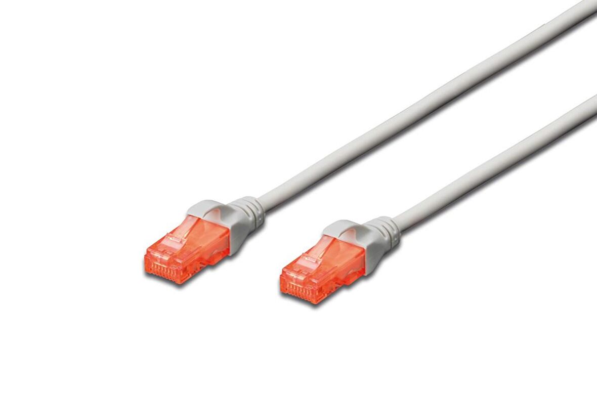 Digitus Patch Kablo, U-UTP, CAT. 6, 0,5 metre, AWG 26/7, Cu, LSZH, gri renk
