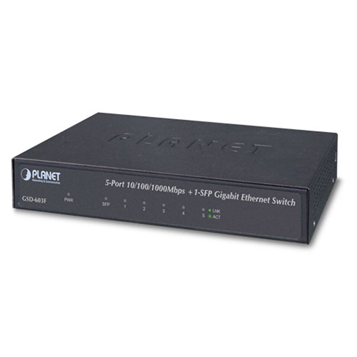 Yönetilemeyen Switch (Unmanaged Switch)
5-Port 10/100/1000BASE-T
1-Port 1000BASE-X SFP yuva
DC 5V, 1A harici güç adaptörü dahil