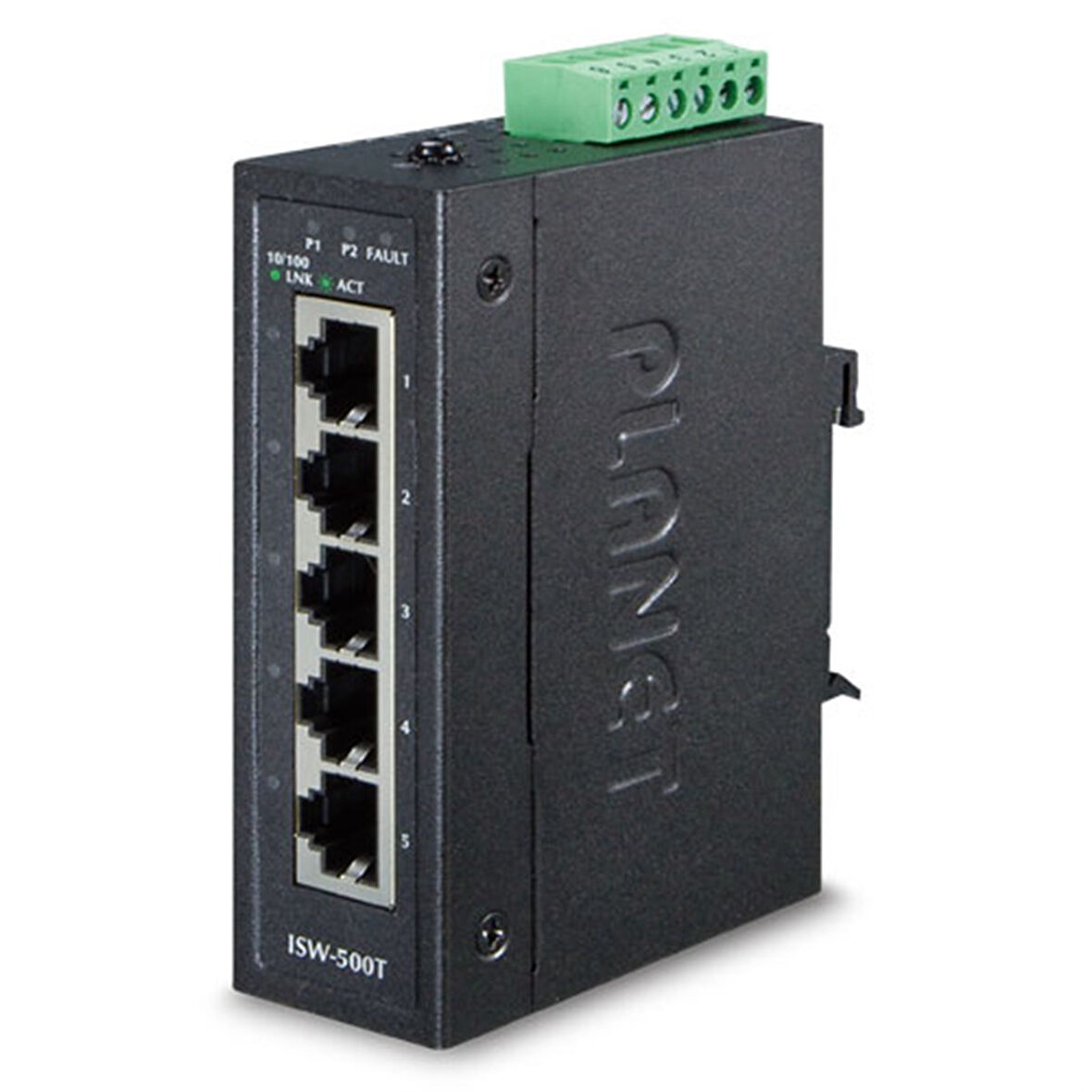 Endüstriyel Tip Ethernet Switch (Industrial Ethernet Switch)
5-Port 10/100Base-TX RJ-45 port 
IP30, -40~75 Derece C