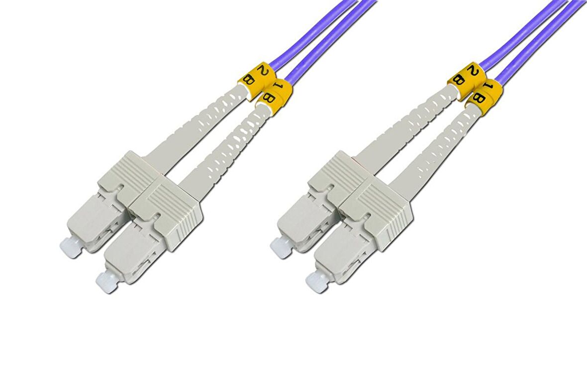 Beek SC - SC Fiber Optik Patch Kablo, Multimode OM 4 50/125 Duplex, 3.0mm, LSZH, 1 metre 