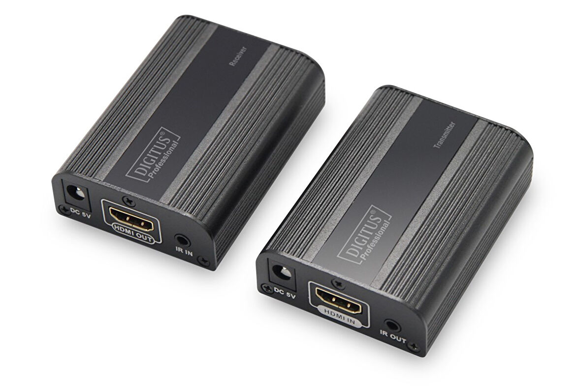 Digitus HDMI Sinyal Uzatma Cihazı, 1 x Alıcı (Receiver), 1 x Verici (Transmitter) Birim dahil, maksimum 60 metre, UHD 4K2K/60 Hz, HDMI 2.0, HDCP 2.2
Digitus 4K HDMI 2.0 Extender Set, UHD 4K/60 Hz 70 m via CAT6 or higher