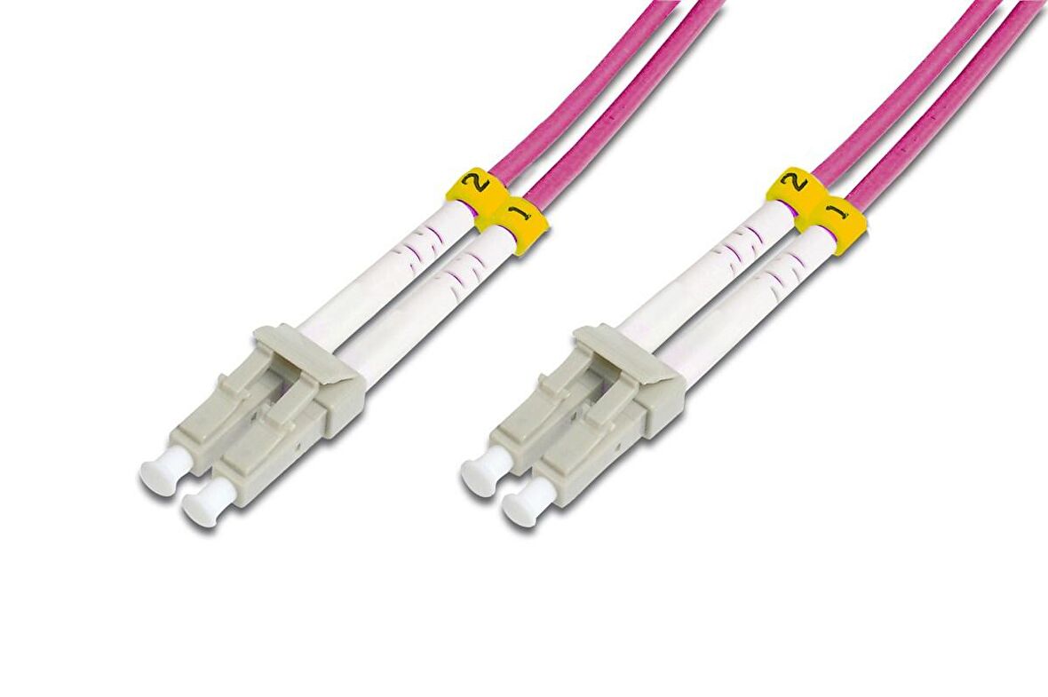 Beek LC-LC Fiber Optik Patch Kablo, Multimode OM 4 50/125 Duplex, 3.0mm, LSZH, 8 metre
