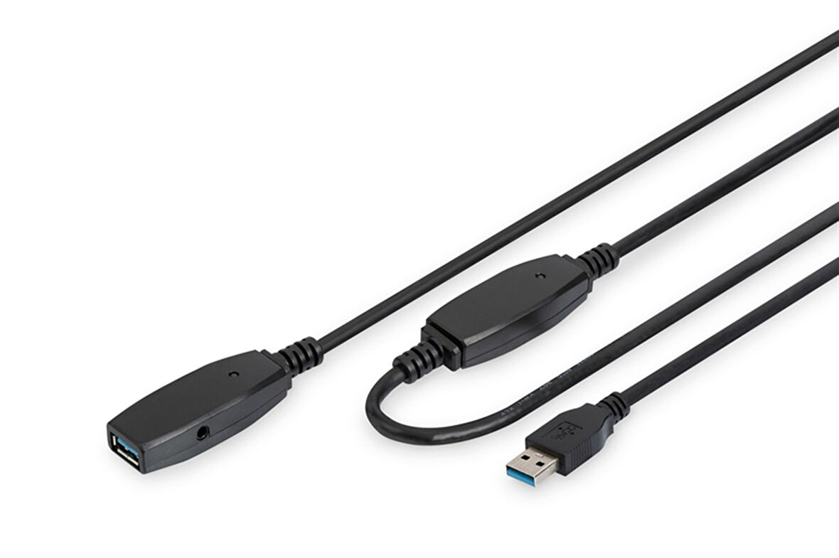 Digitus USB 3.0 Repeater / Uzatma Kablosu, 20 metre
Digitus Active USB 3.0 extension cable, 20 m