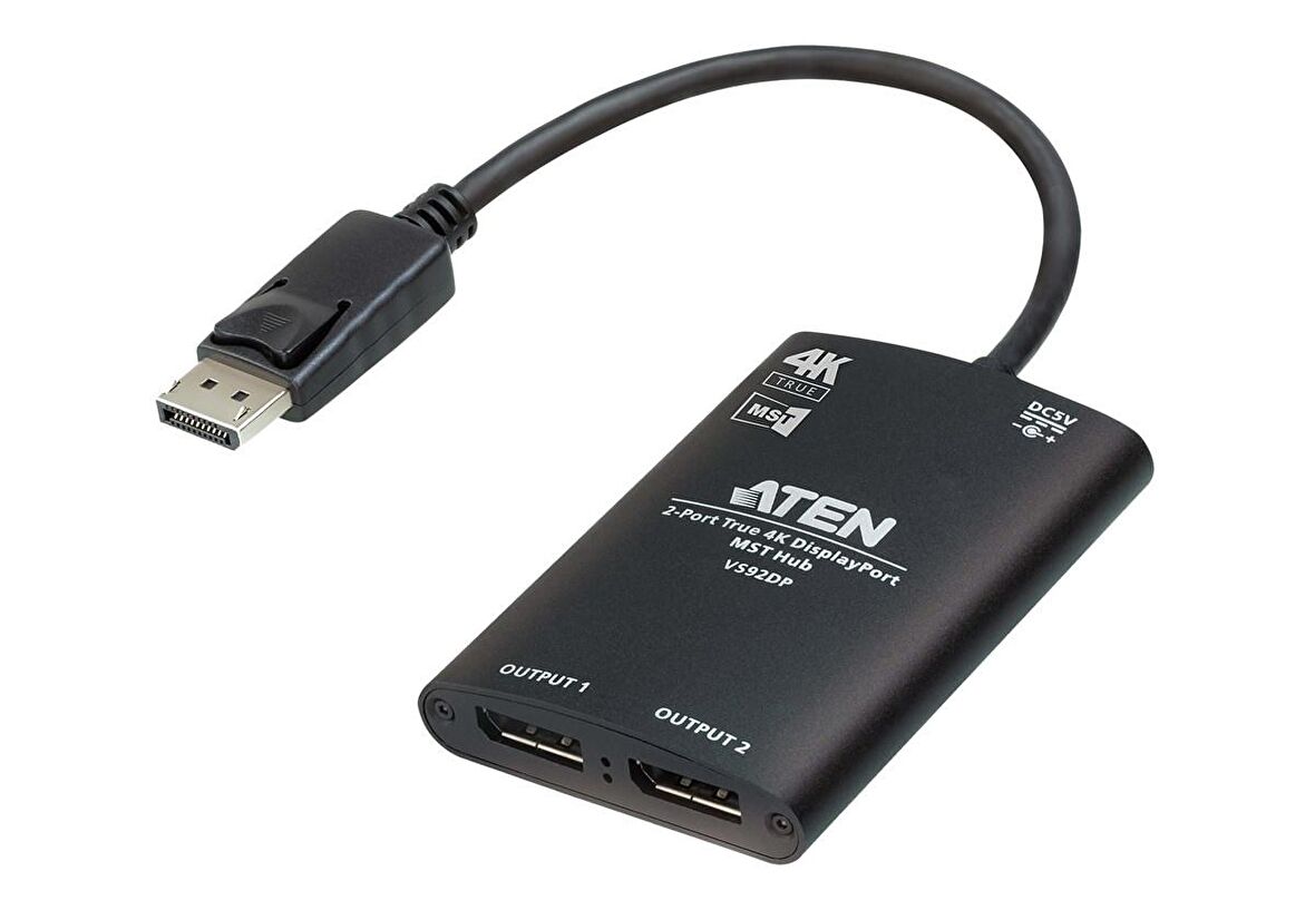 2-Port True 4K DisplayPort MST Hub