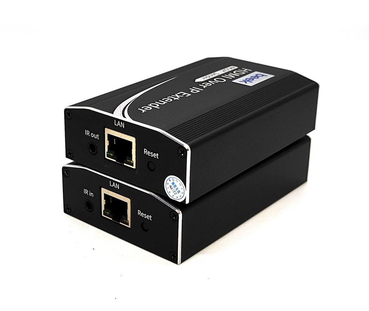Beek IP HDMI Sinyal Uzatma Cihazı, Alıcı (Receiver) ve Verici (Transmitter) Birim dahil, 200 metre, 4K@30Hz, 1080P@60Hz, HDMI 1.4, H.265 codec
Beek HDMI over IP Extender, 200m, 4K@30Hz or 1080P@60Hz, HDMI 1.4, H.265 codec