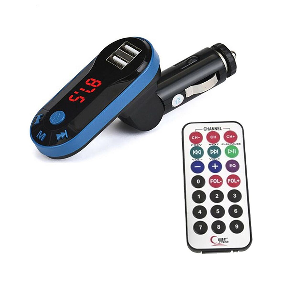 HELLO HL-19683 BT-FM MODULATÖR ÇİFT USB/SD/MP3 12-24 VOLT HAFIZASIZ BLUETOOTH FM TRANSMITTER