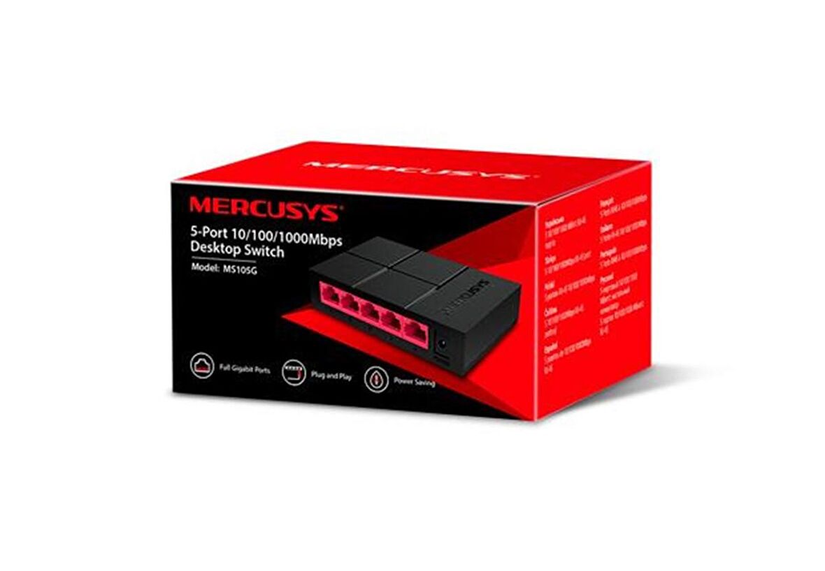 TP-LINK MERCUSYS MS105G 5 PORT GIGABIT PLASTİK KASA SWITCH