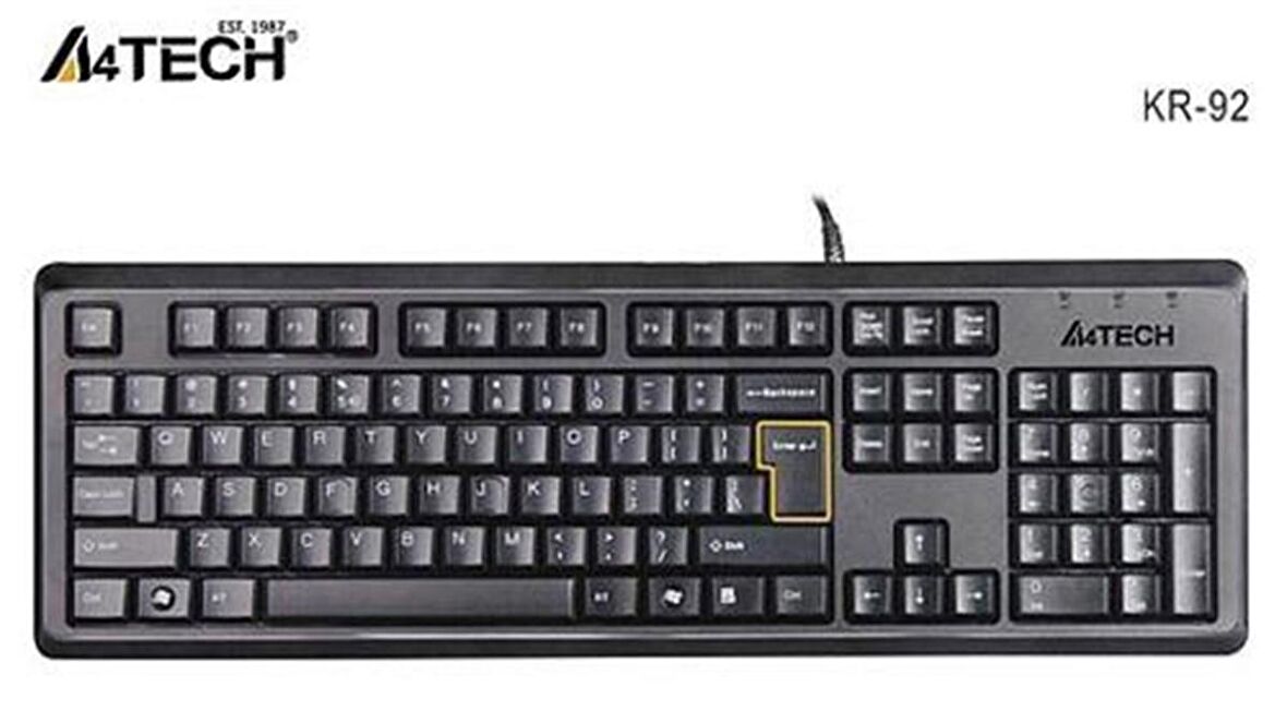 A4 TECH KR-92 Q TR MM SİYAH USB KABLOLU KLAVYE