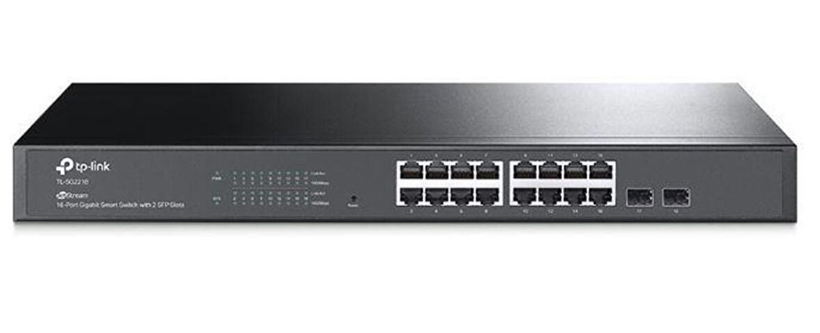 TP-LINK TL-SG2218 16 PORT GIGABIT+2XGIGABIT SFP UPLINK JETSTREAM YÖNETİLEBİLİR RACKMOUNT SWITCH