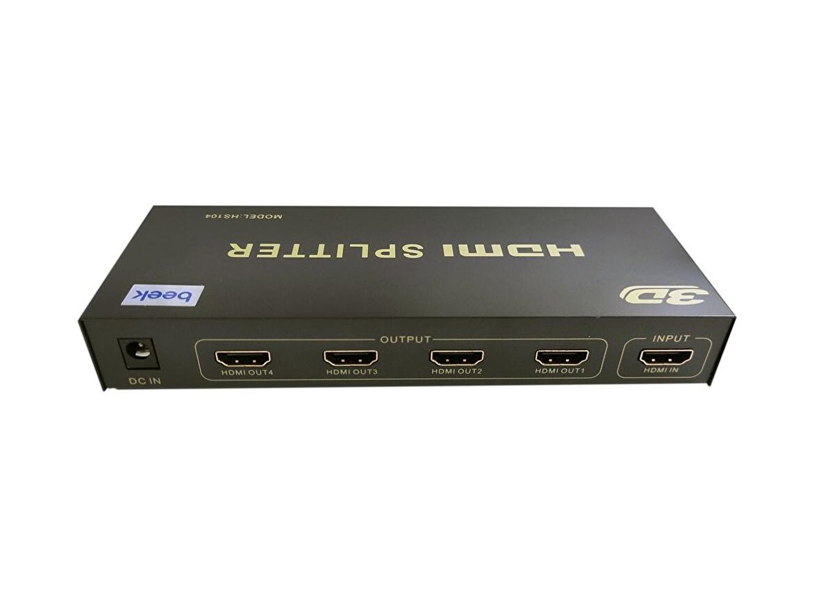 Beek 4 Port Ultra 4K HDMI Video Çoklayıcı, 4096 x 2160 piksel çözünürlük, HDMI 1.4, HDCP 1.4 (BS-104)