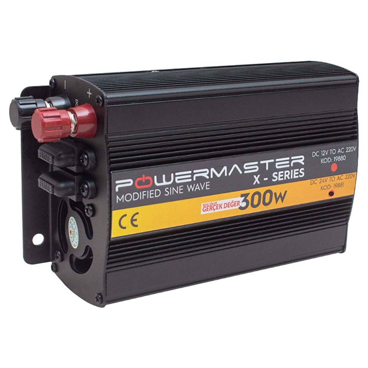 POWERMASTER PWR300-24 TEK DİJİTAL EKRAN 24 VOLT - 300 WATT MODIFIED SINUS WAVE INVERTER