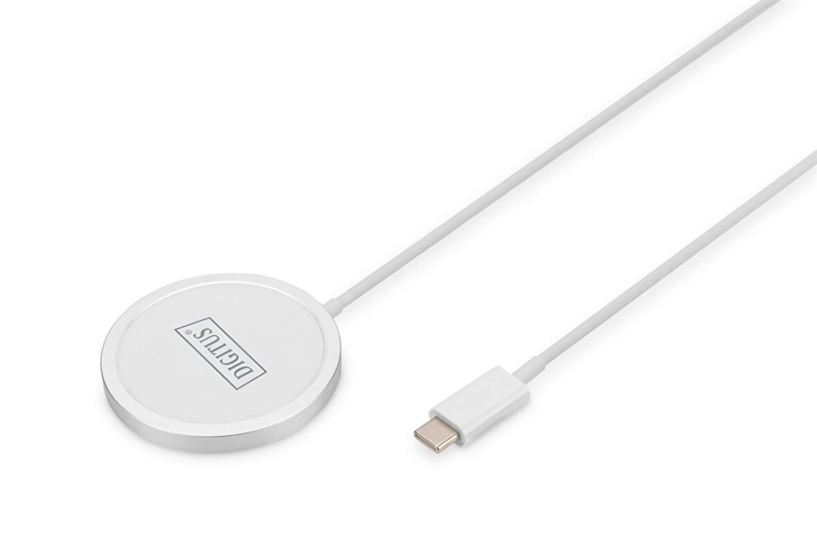 Digitus Kablosuz Şarj Pad/Altlık, Mıknatıslı, 15W, MagSafe uyumluDigitus Wireless charging pad, magnetic 15W, MagSafe compatible 