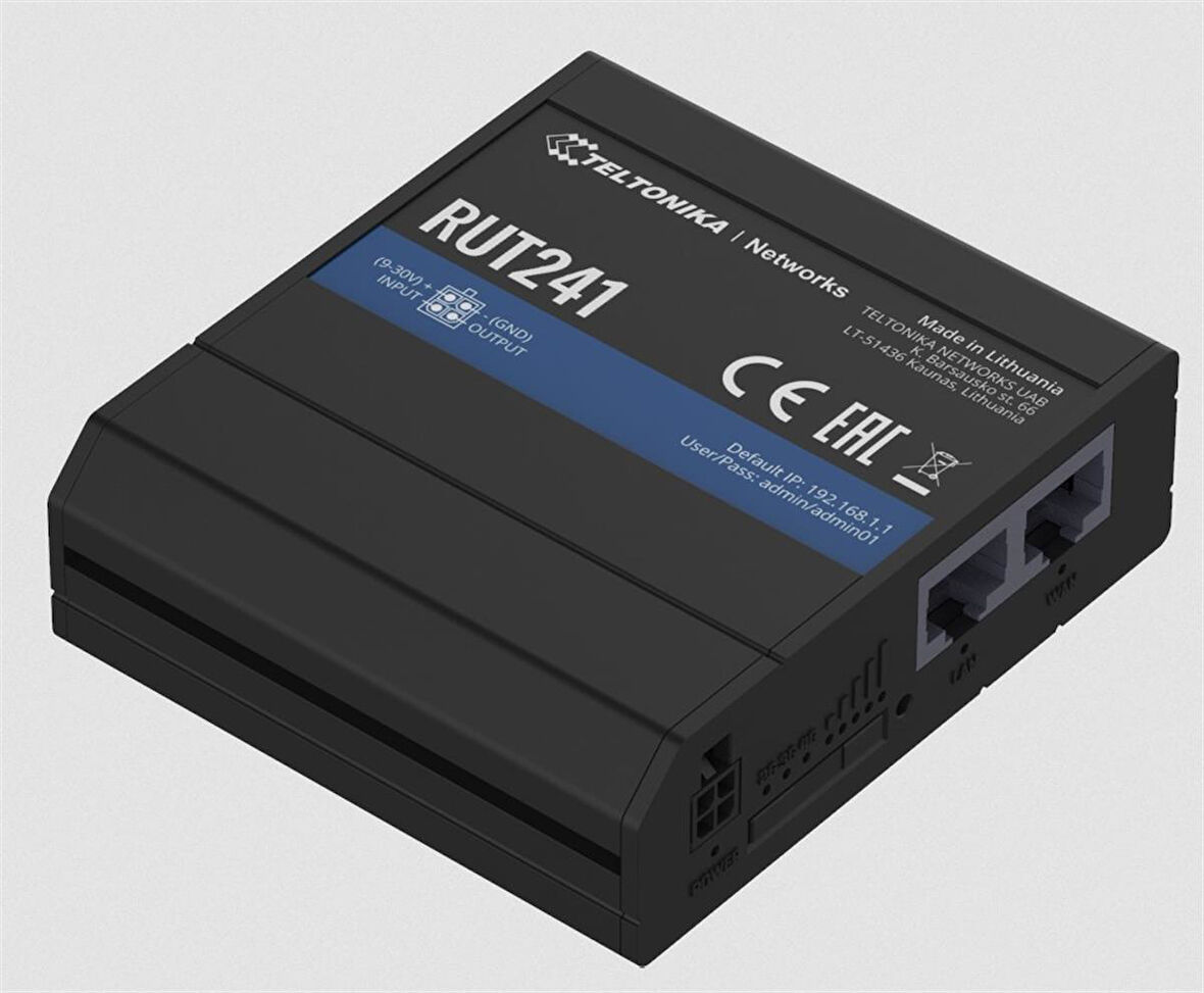 4G (LTE) Endüstriyel Router
- Cat 4 (150/50 Mbps)
- 1x SIM Kart Yuvası, 1x Radyo
- 2x 10/100TX Ethernet
- 802.11b/g/n 2.4GHz Wi-Fi (1x1 anten)
Industrial Cellular Router