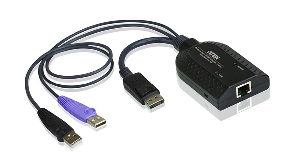 USB DisplayPort Sanal Medya KVM Adaptörü, Smart Card Desteği
USB DisplayPort Virtual Media KVM Adapter with Smart Card Support 