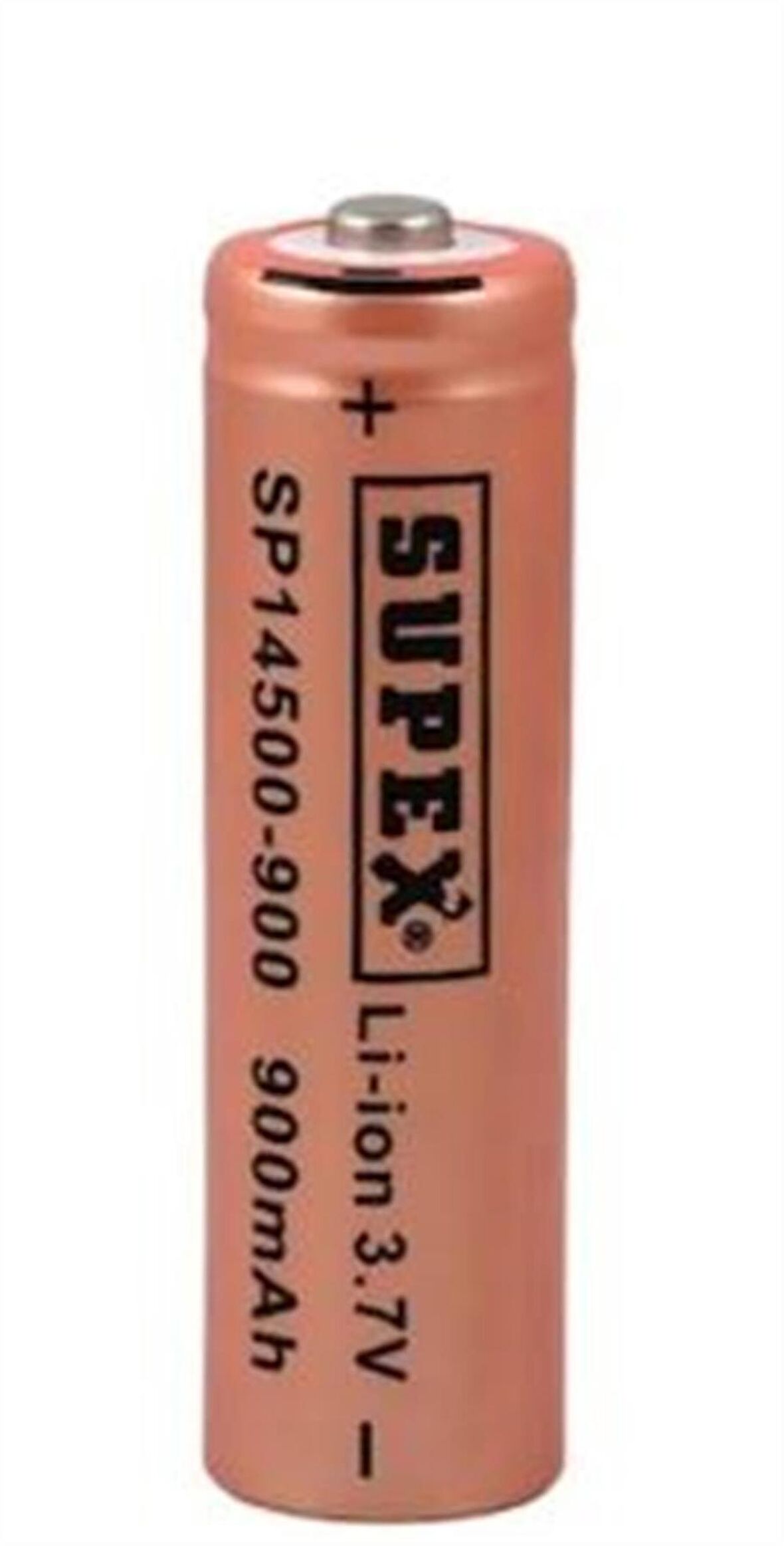 SUPEX SP14500-900S LİTYUM ION 3.7 VOLT 900 MAH ŞARJ EDİLEBİLİR BAŞLIKLI PİL TEKLİ