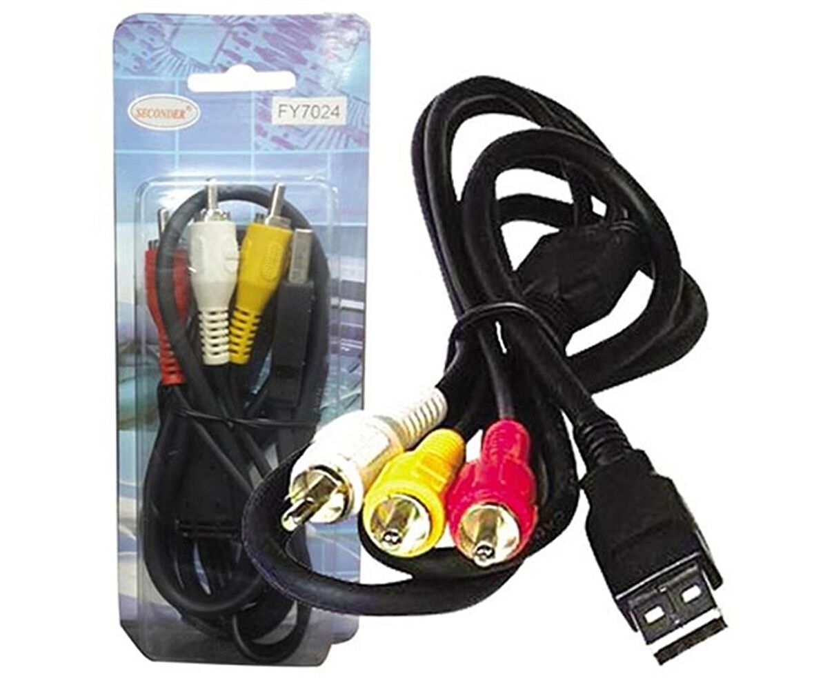 3 RCA + USB ÇEVİRİCİ 1.2 METRE KABLO USB TO 3 RCA (SECONDER HY7024)