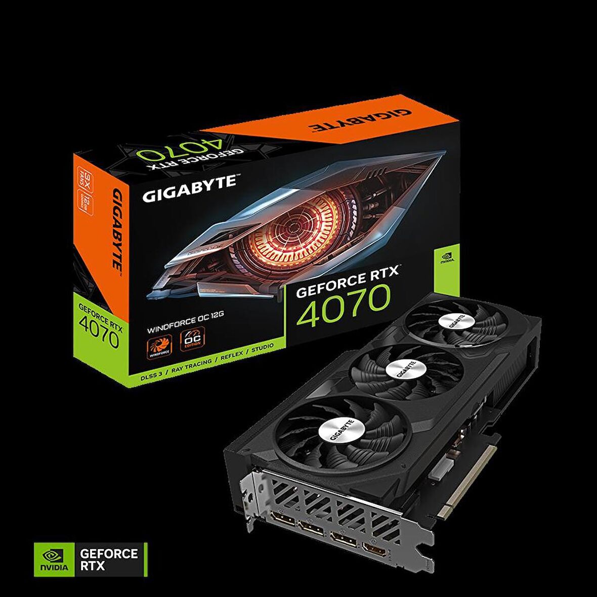 GIGABYTE GV-N4070WF3OC-12GD RTX4070 12GB GDDR6X HDMI DP 192BİT 