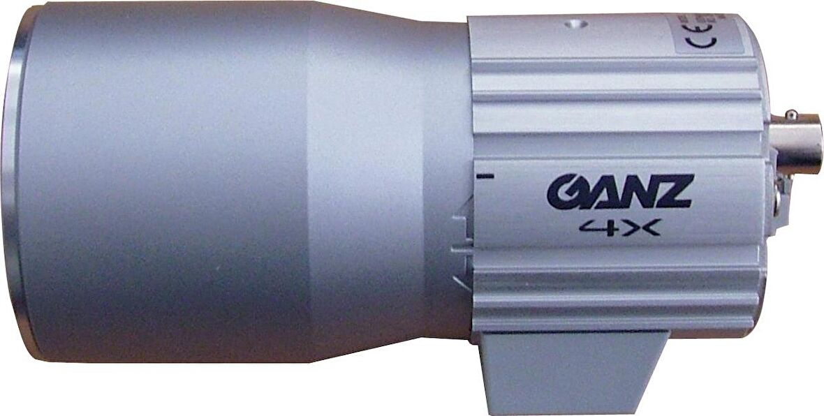Ganz Colour High Resolution Spot Camera, 1/4 Inch CCD, 480 TV Lines, Sony Chipset, 1.5 Lux, Built-in Computar Varifocal Auto Iris, Unigue Spotlight Body Design, Varifocal 2.8-10mm Lens, 12VDC/24VAC Auto-Sensing Power, Light Weight 