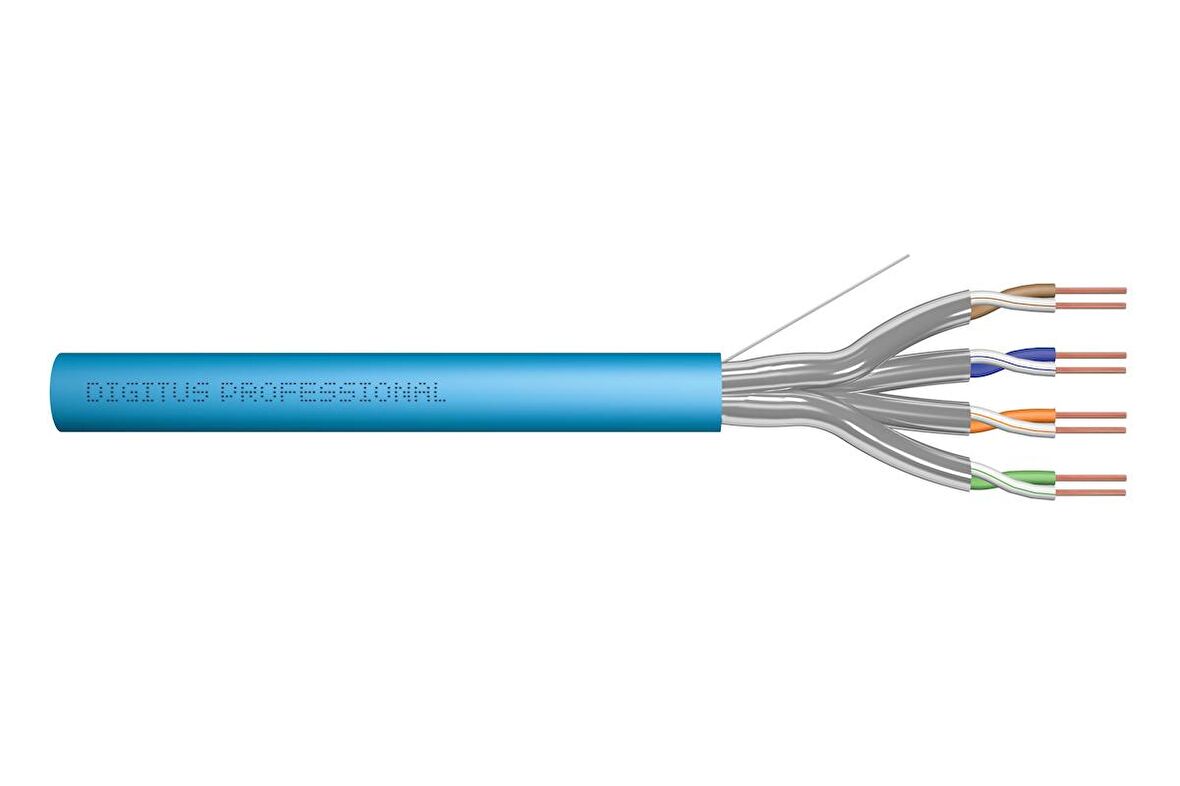 Digitus Category 6A (Cat. 6A) U-FTP Data Kablosu
500 MHz
LSZH (Low Smoke Zero Halogen)
AWG 23/1
Mavi renk
500 metrelik rulolarda