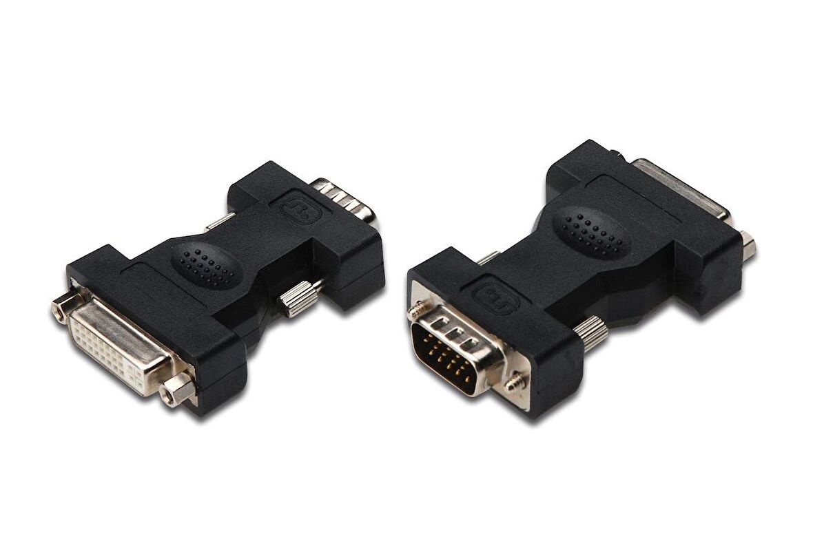 DVI  VGA Adaptörü, DVI-I (24+5) dişi - HD15 erkek, siyah renk