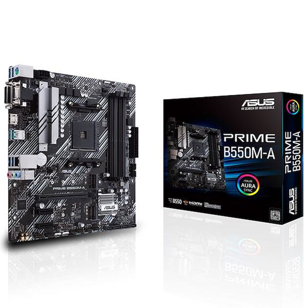 ASUS PRIME B550M-A DDR4 HDMI DVI PCIe 16X v4.0 AM4 mATX