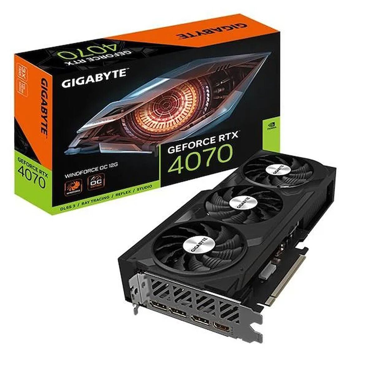 GIGABYTE RTX4070 12GB WINDFORCE OC GV-N4070WF3OC-12GD GDDR6X 192bit HDMI DP PCIe 16X v4.0