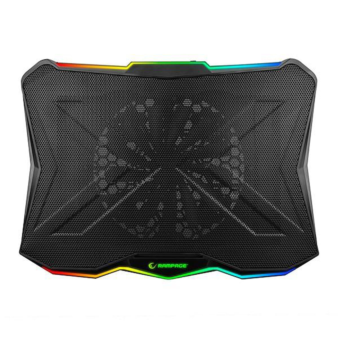 Rampage AD-RC8 SHOWY Siyah 180mm Fan 15''-17'' RGB Işıklı Notebook Soğutucu Stand