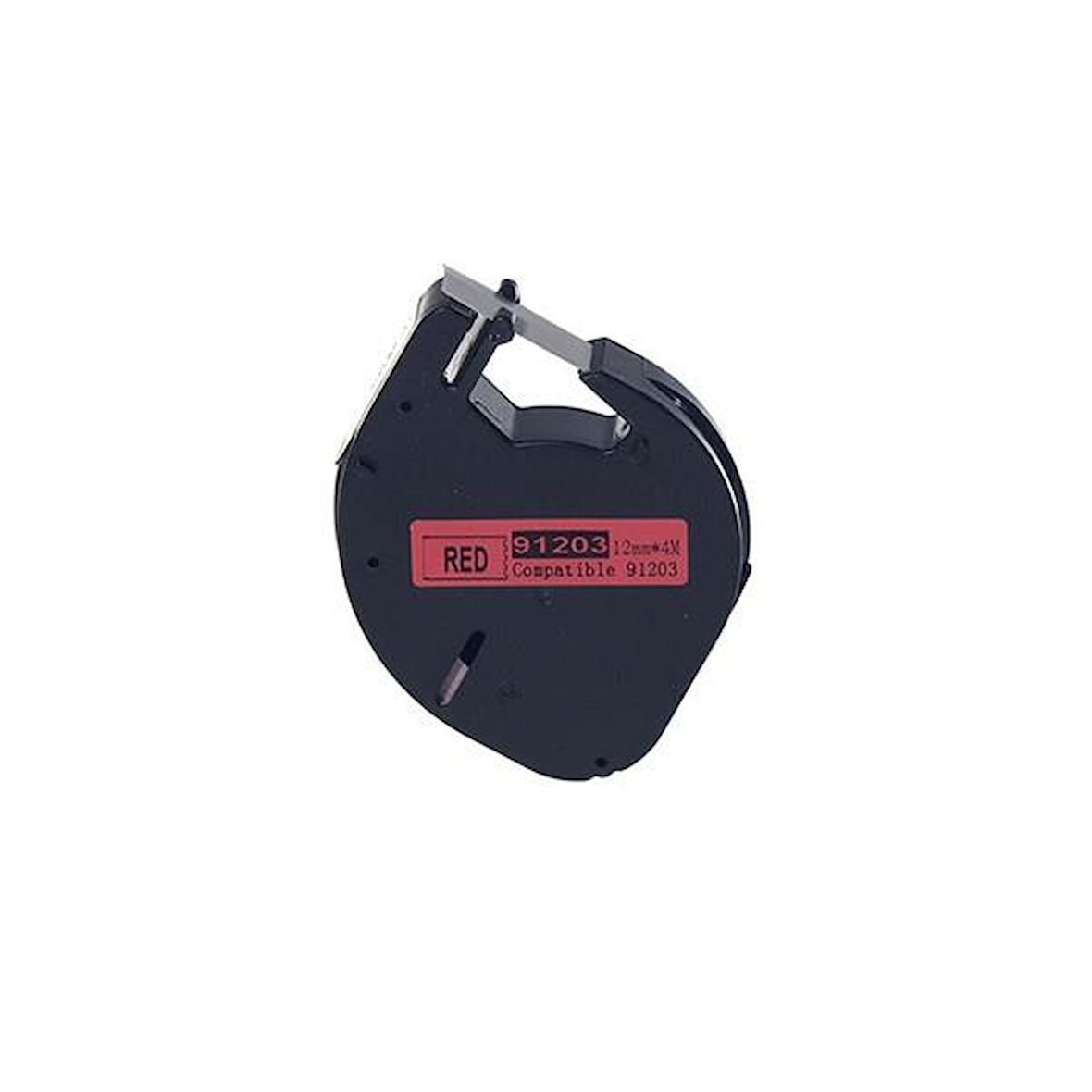 Prıntpen Dymo Letratag 59424 Plastyk Kırmızı Etykete Syyah (S0721630) (12Mm X 4M)