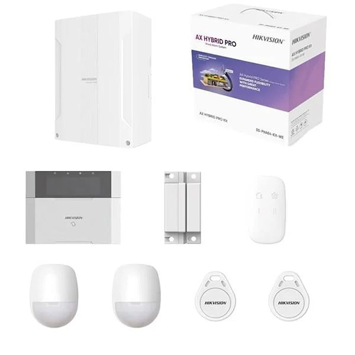 HIKVISION DS-PHA64-KIT-WE KABLOLU HIRSIZ ALARM KİTİ AX HYBRID PRO