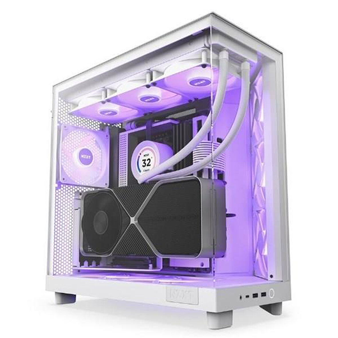 NZXT H6 FLOW CC-H61FW-R1 GAMING MID-TOWER PC KASASI BEYAZ