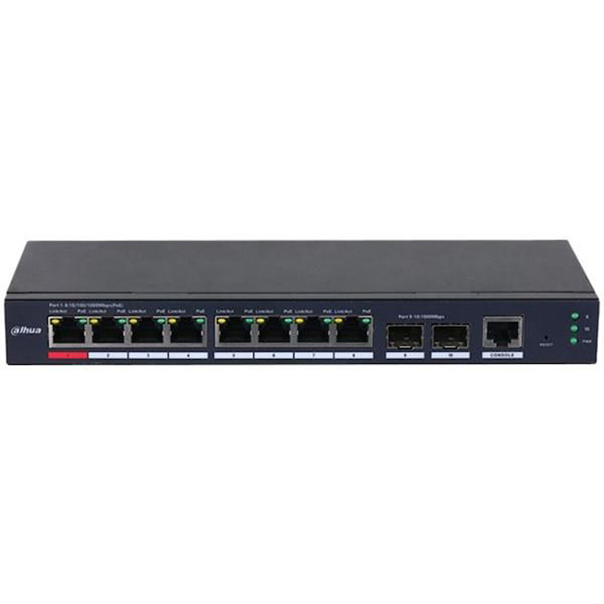 DAHUA 8port S4210-8GT-110 GIGABIT 2-SFP 90w FULL POE YÖNETİLEBİLİR SWITCH