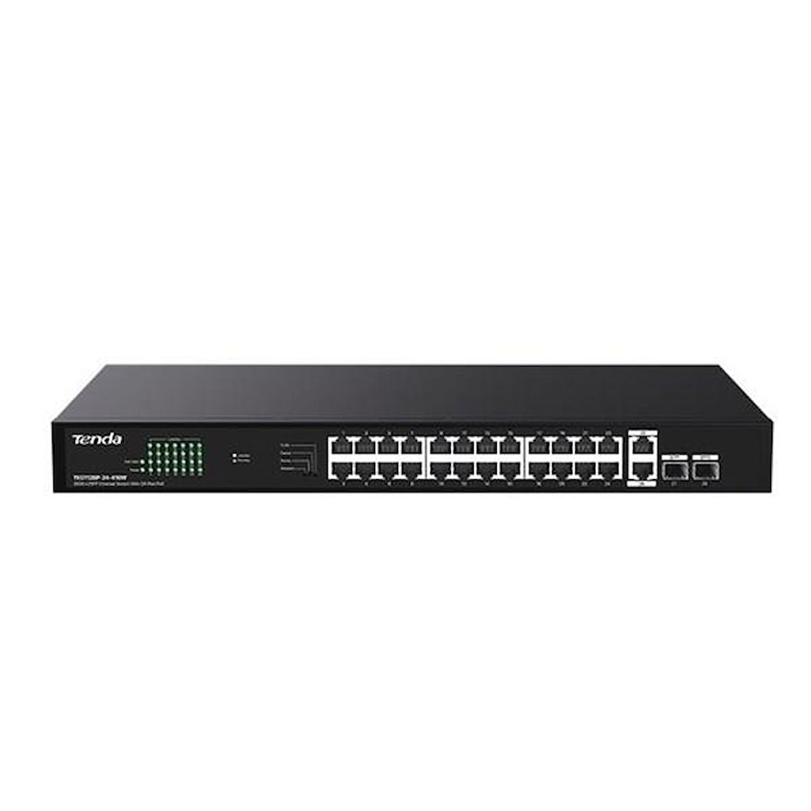 TENDA 24port TEG1128P-24-410W GIGABIT 2-SFP 410W TAM POE YÖNETİLEMEZ SWITCH