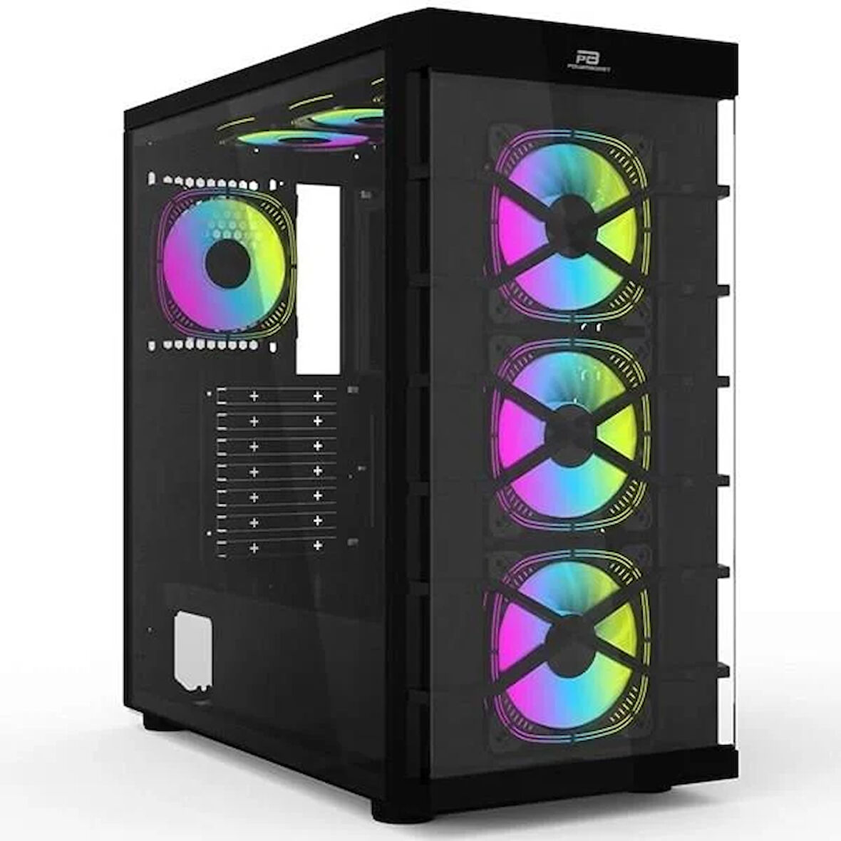 POWERBOOST PB-GR222BB 7-RGB FANLI GAMING MID-TOWER PC KASASI