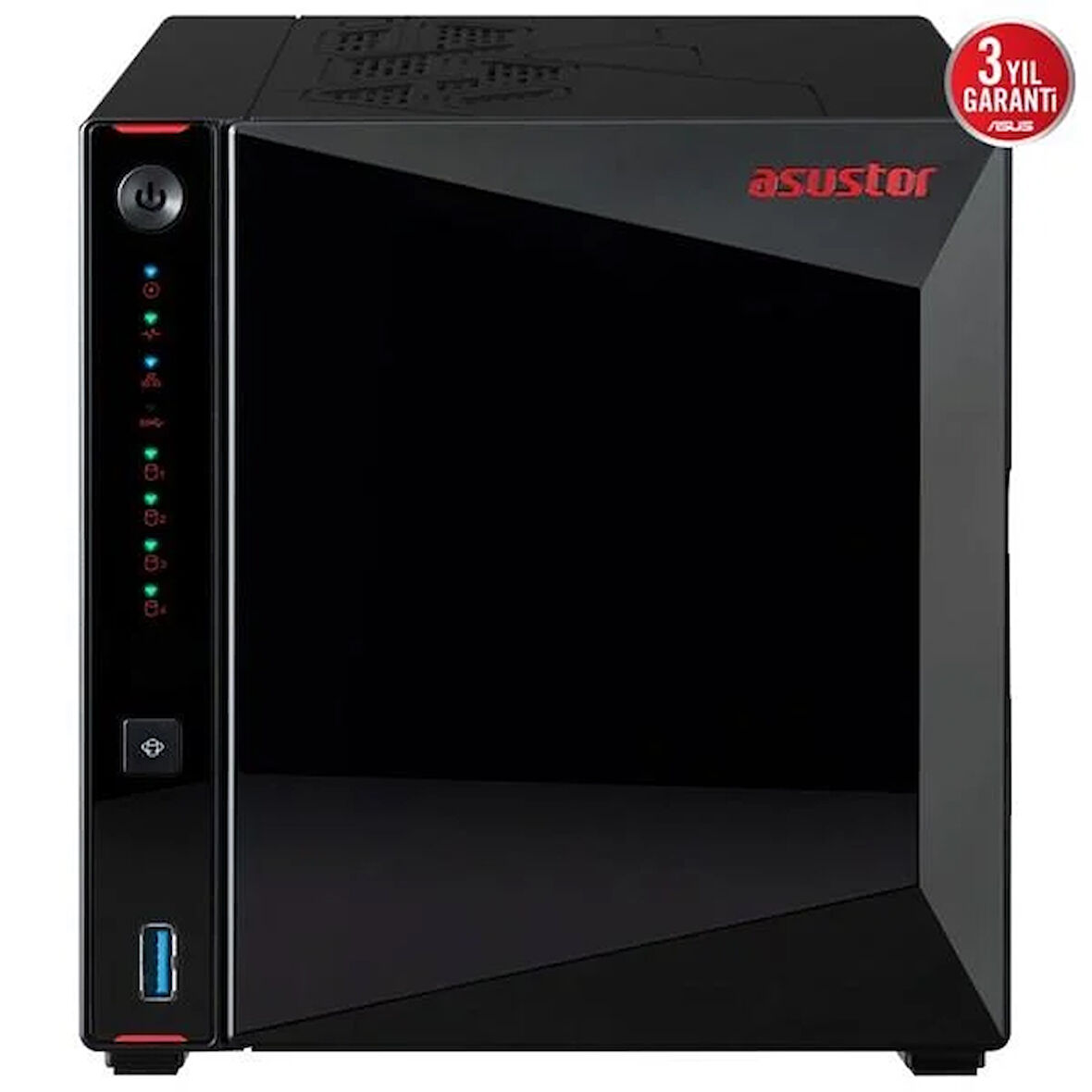 ASUSTOR AS5404T-8GB CELERON N5105-8GB RAM-2-diskli Nas Sunucu (Disksiz)