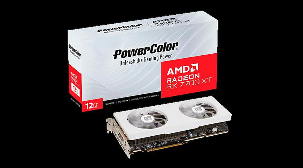 POWERCOLOR RX7700XT 12G-P/WHITE GDDR6 192BIT