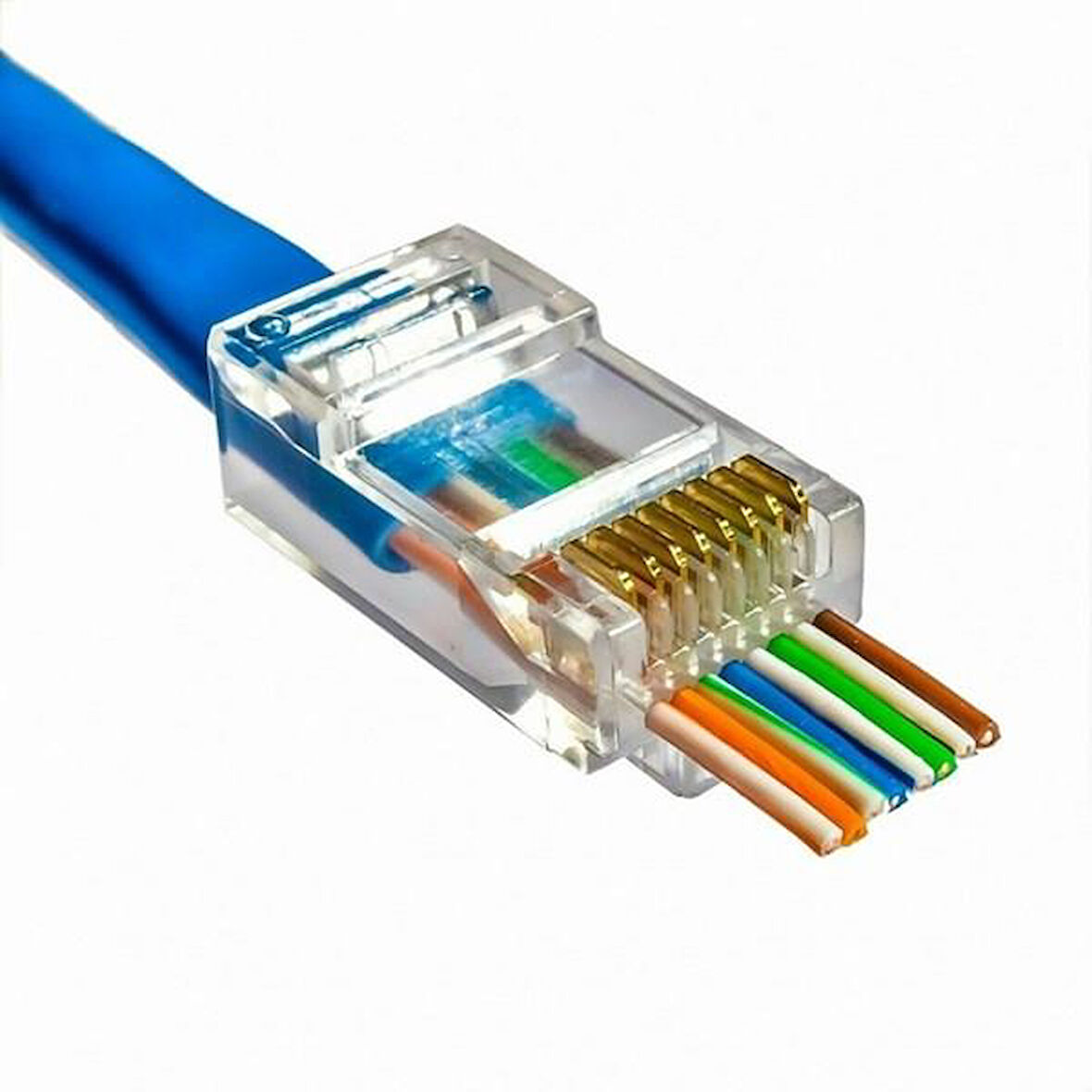 AGER RJ45 AC-690-RJ45 100lü paket Yeni Nesil Konnektör Sertifikalı