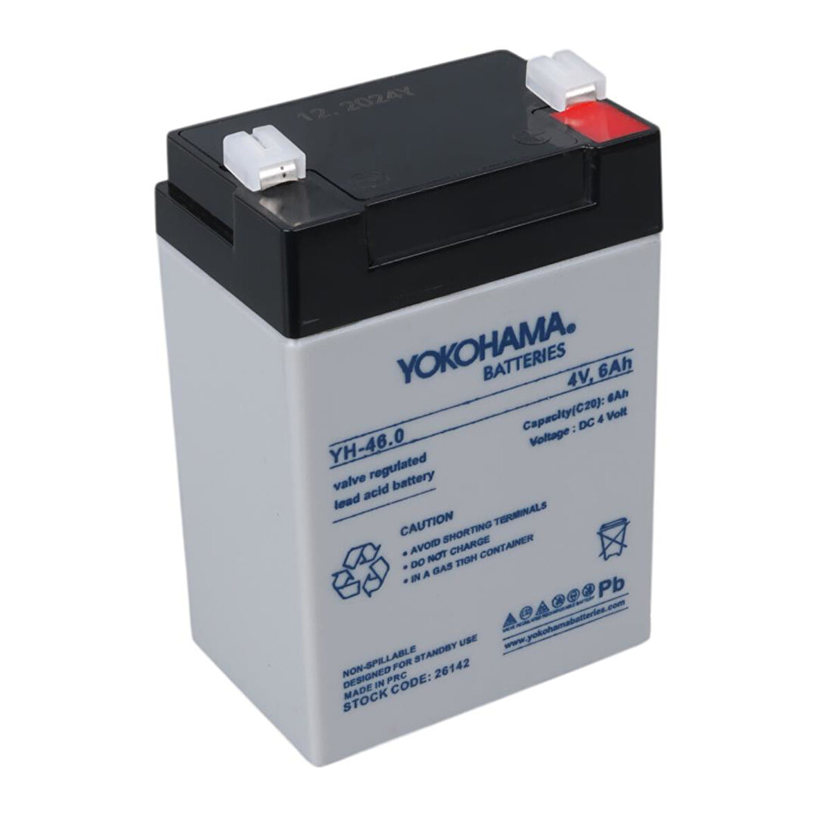 YOKOHAMA YH-46.0 4 VOLT - 6 AMPER KURU AKÜ (68 X 45 X 95 MM)