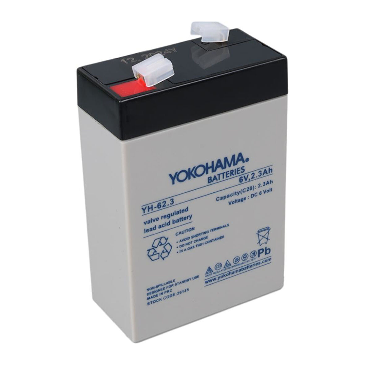 YOKOHAMA YH-62.3 6 VOLT - 2.3 AMPER AKÜ (101 X 66 X 33 MM)