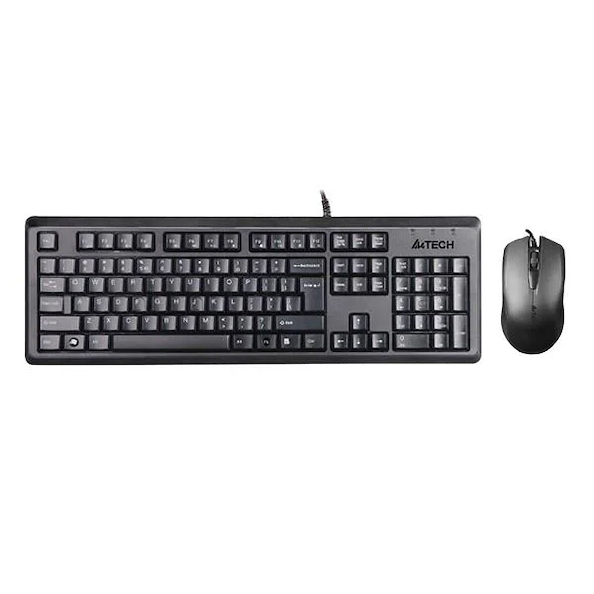 A4 TECH KR-9276 USB Q Trk Optic Mouse Suya Dayanıklı Siyah Multimedya Klavye - Mouse Set