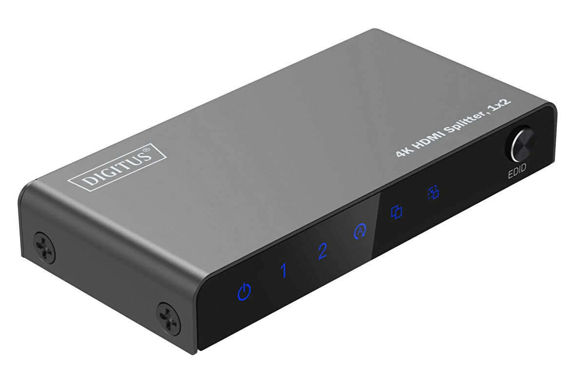 DIGITUS 4K HDMI Splitter, 1x2, 4K/60Hz HDCP 2.2, EDID Control
