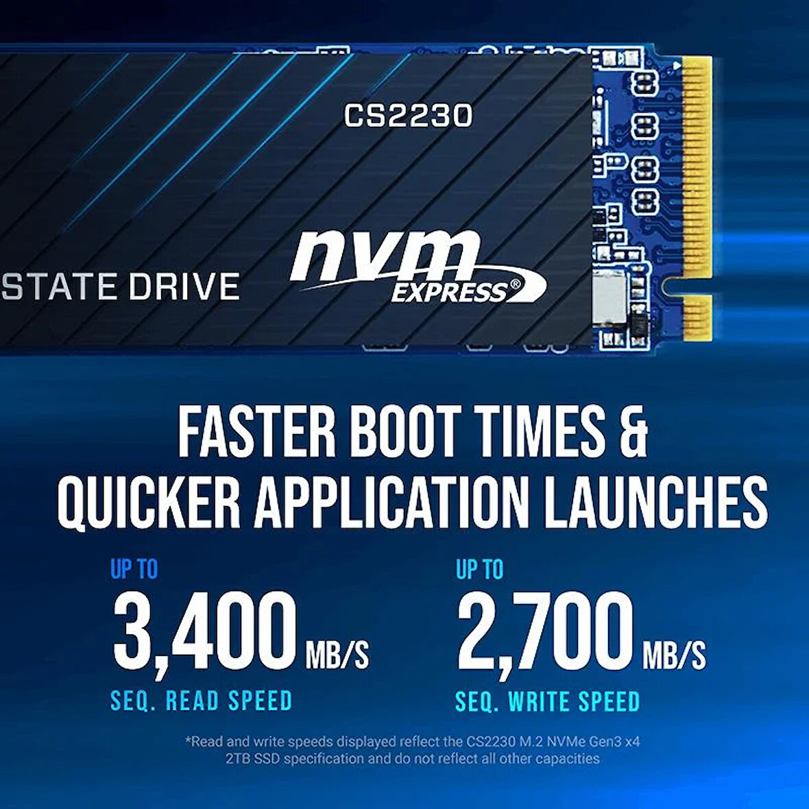 PNY CS2230 2TB 3300/2600 NVMe PCIe M.2 SSD (M280CS2230-2TB-RB)