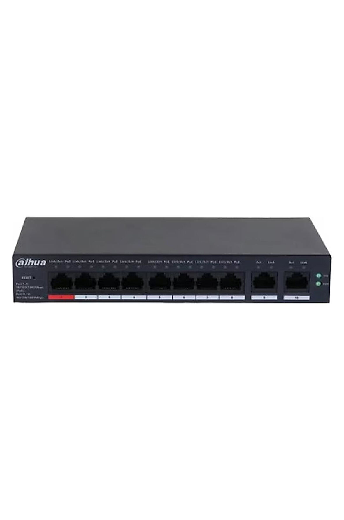 Dahua 10 port yönetilen Cloud gigabit Switch  ( 8GE PoE +2 GE )
