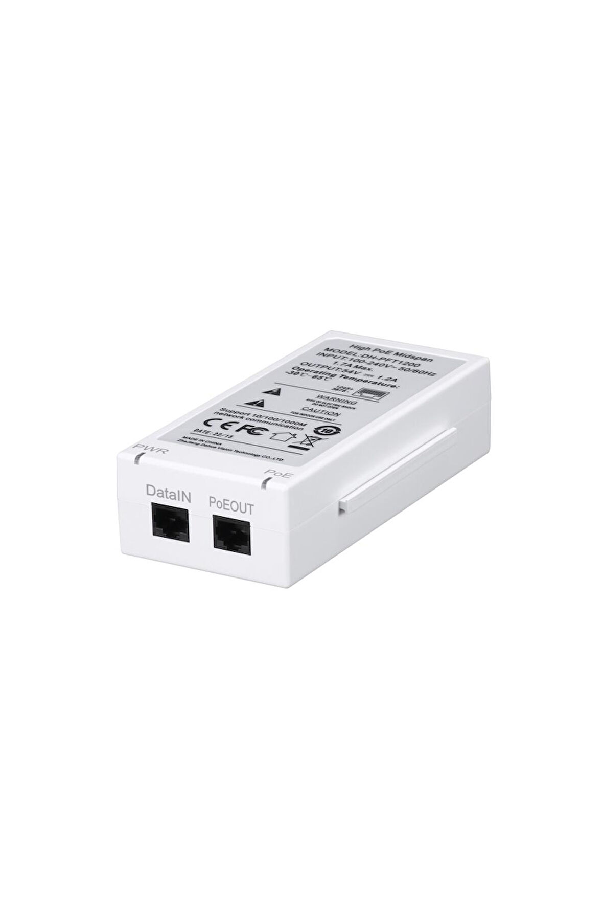 Dahua 60W Yüksek PoE Midspan ( Hi-POE) cat6 üzerinden kameraya enerji verme 